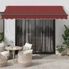 Automatinė ištraukiama markizė, bordo spalvos, 350x250cm