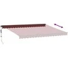Automatinė ištraukiama markizė su LED, bordo spalvos, 450x350cm
