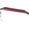 Automatinė ištraukiama markizė su LED, bordo spalvos, 450x350cm