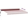 Automatinė ištraukiama markizė su LED, bordo spalvos, 350x250cm