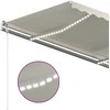 Automatinė markizė su LED/vėjo jutikliu, kreminė, 300x250cm