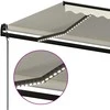 Automatinė markizė su LED/vėjo jutikliu, kreminė, 500x350cm