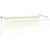 Automatinė markizė su uždanga/LED/vėjo jutikliu, kreminė, 5x3m