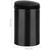 Automatinė šiukšliadėžė su jutikliu, juoda, plienas, 30l