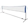 Badmintono tinklas su plunksninukais, 600x155 cm