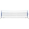 Badmintono tinklas su plunksninukais, 600x155 cm