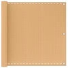Balkono Ekranas Smėlio 75 x 400 cm HDPE ir aliuminis