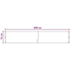 Balkono Ekranas Smėlio 75 x 800 cm HDPE ir aliuminis