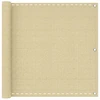 Balkono Ekranas Smėlio 90 x 1200 cm HDPE ir aliuminis