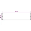 Balkono Ekranas Smėlio 90 x 400 cm HDPE ir aliuminis