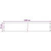 Balkono Ekranas 75 x 1200 cm HDPE ir aliuminis Stačiakampio