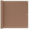Balkono Ekranas Taupe 90 x 800 cm HDPE ir aliuminis