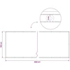 Balkono uždanga 150 x 600 cm Audinys su PU danga