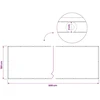 Balkono privatumo ekranas 180 x 500 cm Audinys su PU danga