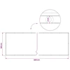 Balkono uždanga 180 x 800 cm Audinys su PU danga