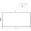 Balkono uždanga 200 x 400 cm Audinys su PU danga