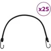 Bungee virvelės su juostelėmis ir kabliukais, 25vnt., 59cm