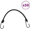 Bungee virvelės su juostelėmis ir kabliukais, 50vnt., 38cm