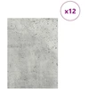 Dekoratyvinės Panelės 12 pcs Betono pilka 15 x 21 x 0.27 cm