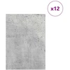 Dekoratyvinės Panelės 12 pcs Betono pilka 21 x 30 x 0,27 cm