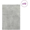 Dekoratyvinės Panelės 12 pcs Betono pilka 30 x 42 x 0.27 cm