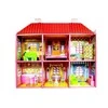 Lėlių namas su priedais Lean Toys, 128 elementai