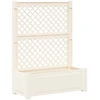 Didelis vazonas su treliu 2 pcs Balta 143 x 143 x 133,5 cm PP