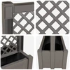 Didelis vazonas su treliu Pilka 99,5 x 43 x 133,5 PP