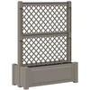 Didelis vazonas su treliu Pilka 99,5 x 43 x 133,5 PP
