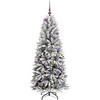 Dirbtinė Kalėdų eglutė su 150 LED s stovu Balta 150 cm