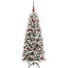 Dirbtinė Kalėdų eglutė su 150 LED s stovu Balta 120 cm