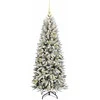 Dirbtinė Kalėdų eglutė su 150 LED s stovu Balta 120 cm