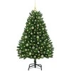 Dirbtinė Kalėdų eglutė su 150 LED Žalia 150 cm PVC ir metalas