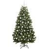 Dirbtinė Kalėdų eglutė su 300 LED Žalia 180 cm PVC ir metalas
