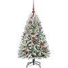 Dirbtinė Kalėdų eglutė Žalia ir balta 120 cm PVC ir metalas