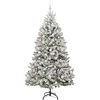 Dirbtinė Kalėdų eglutė Žalia ir balta 210 cm PVC ir metalas