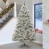 Dirbtinė Kalėdų eglutė Žalia ir balta 270 cm PVC ir metalas