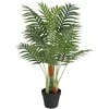Dirbtinė palmė su trimis kamienais, žalios spalvos, 85cm, PP