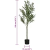 Dirbtinis alyvmedis, žalios spalvos, 120cm, 450 lapų