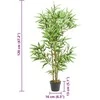 Dirbtinis bambukas, žalios spalvos, 120cm, 552 lapai