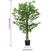 Dirbtinis fikuso augalas, žalios spalvos, 120cm, 788 lapai