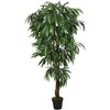 Dirbtinis mango medis, žalios spalvos, 120 cm, 450 lapų