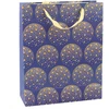 Lean Dovanų maišelis Elegant Gold Stars tamsiai mėlynas 32 x 26 x 12 cm