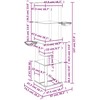Draskyklė katėms su stovais iš sizalio, kreminės spalvos, 147cm
