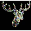 Elnių Galva 140 LED spalvingas 68 x 36,5 x 62,5 cm Akrilas