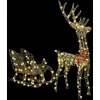 Elnių tempimo roges 200 LED Šilta balta 70 x 26 x 129 cm PET