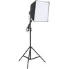 Fotostudijos rinkinys su šviestuvais, fonu ir reflektoriumi