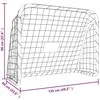 Futbolo vartai, balti, 125x96x60cm, plienas/poliesteris