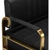 Activeshop Gabbio Avila laukiamojo sofa, aukso ir juodos spalvos