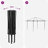 Gazebo be šoninės sienos 4 x 4 m Kremas ir rudas